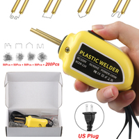 Plastic Welder Mini 100W Hot Stapler Plastic Welding Machine Heat Gun Pro Car Bumper Electronic Soldering Repair Tools Kit