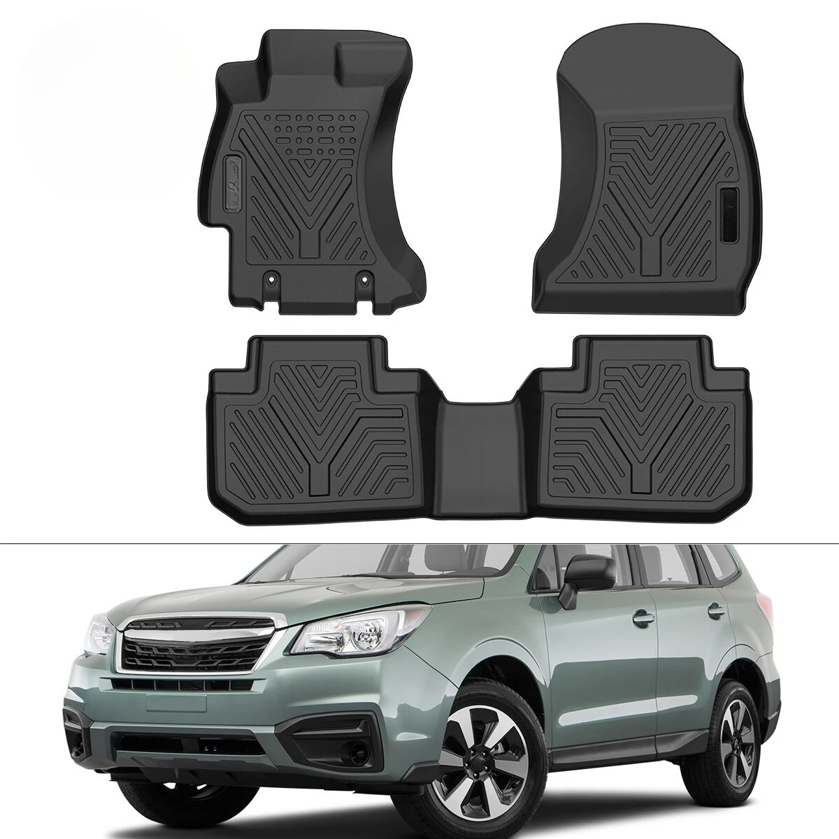 

All Weather Floor Mats for 2014- 2018 Subaru Forester 2 Rows 3D TPE Car Liners