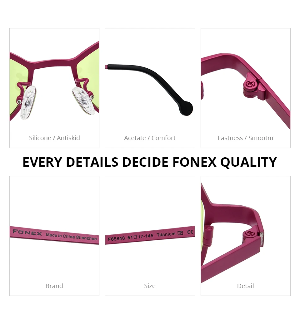 FONEX Titan-Sonnenbrille für Damen, neu im trendigen Markendesign, polarisierte Cateye-Sonnenbrille, hochwertige japanische Cat-Eye-Sonnenbrille 85850 – Detail 32