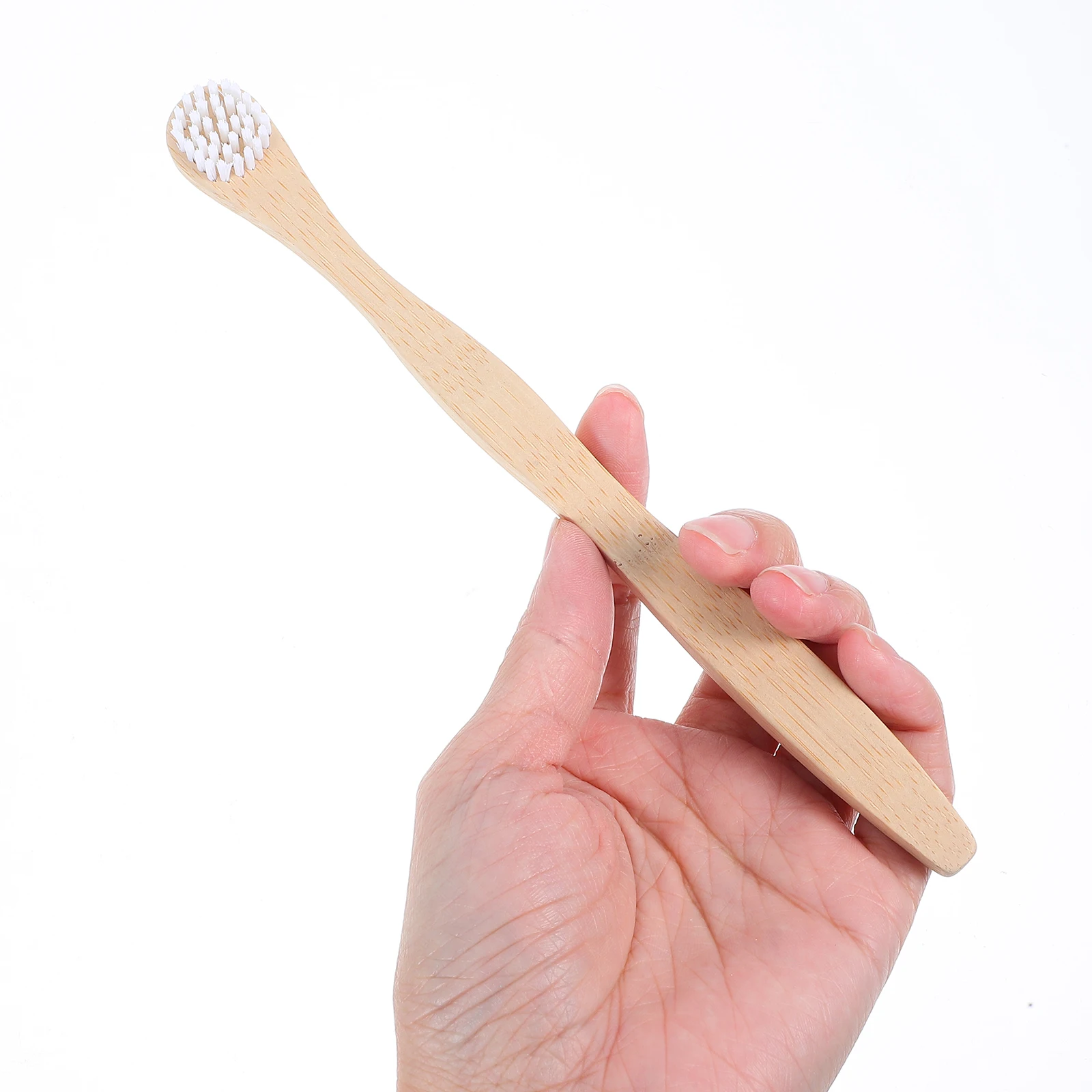 

4pcs Bamboo Tongue Cleaner Scraper Toothbrush Soft Premium 360 Degree Oral Clean Anti Slip ergonomic Design Mouth Travel Babies