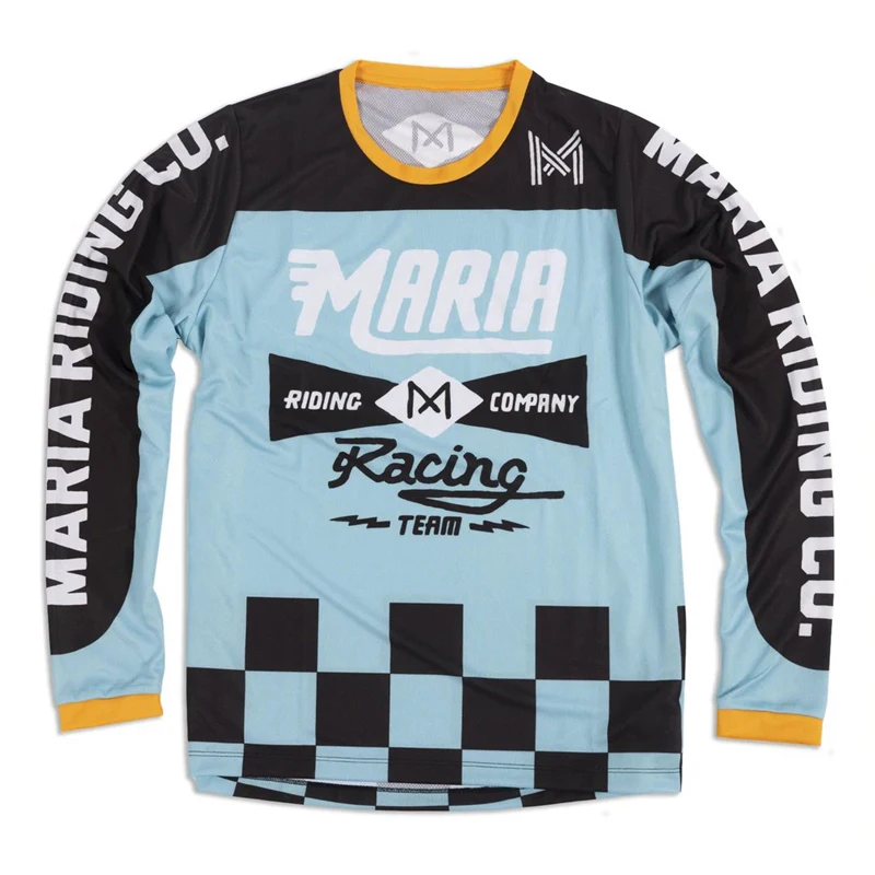 23 Maria off-road Racing Team Motocross Jersey Long Sleeve Downhill MTB Ciclismo Motorcycle Cycling Clothing BMX T-Shirt Bicycle