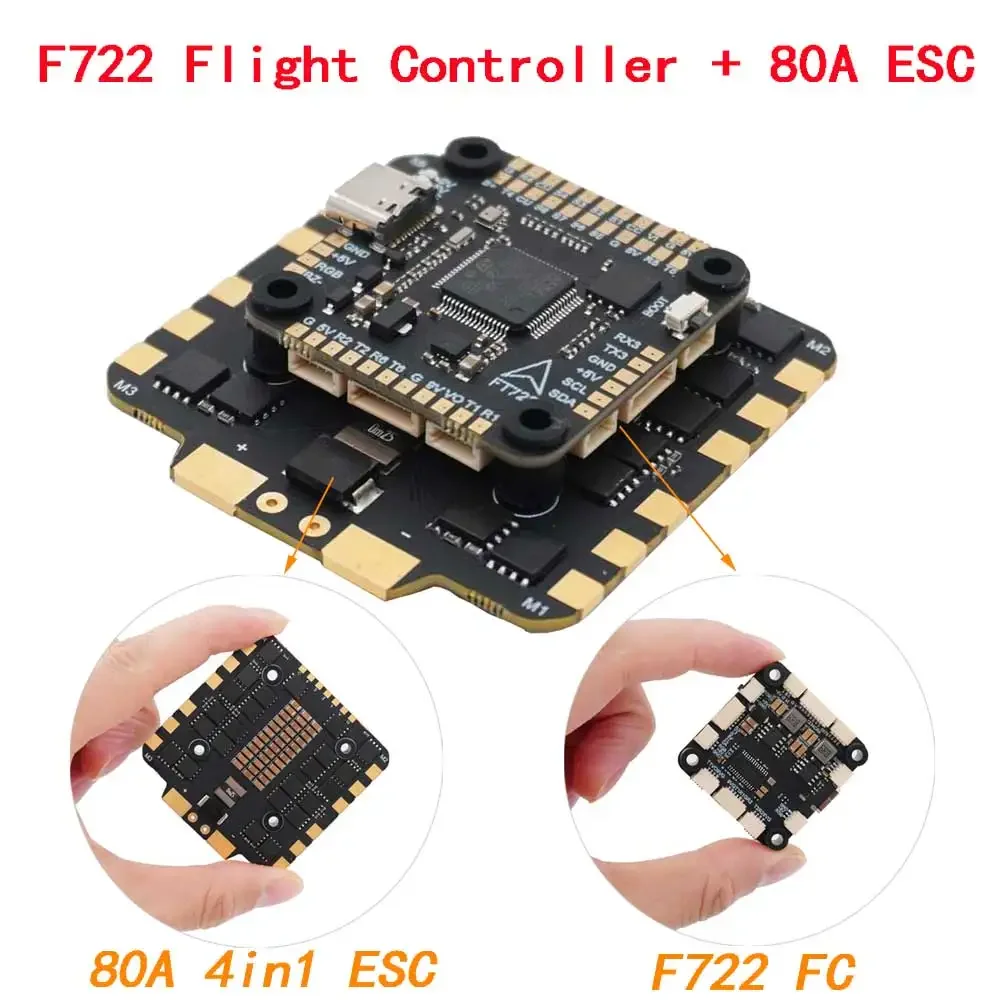 BoMaSF405 F7 F722 Flight Controller + 60A 80A 4in1 BLheli_S ESC Stacks 30.5*30.5mm For 7in 8in 10in 13in Frame RC FPV Racer Dro