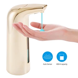 Dispensador de jabón automático para el hogar, botella de jabón de manos libres, sin contacto, para baño, 400ML