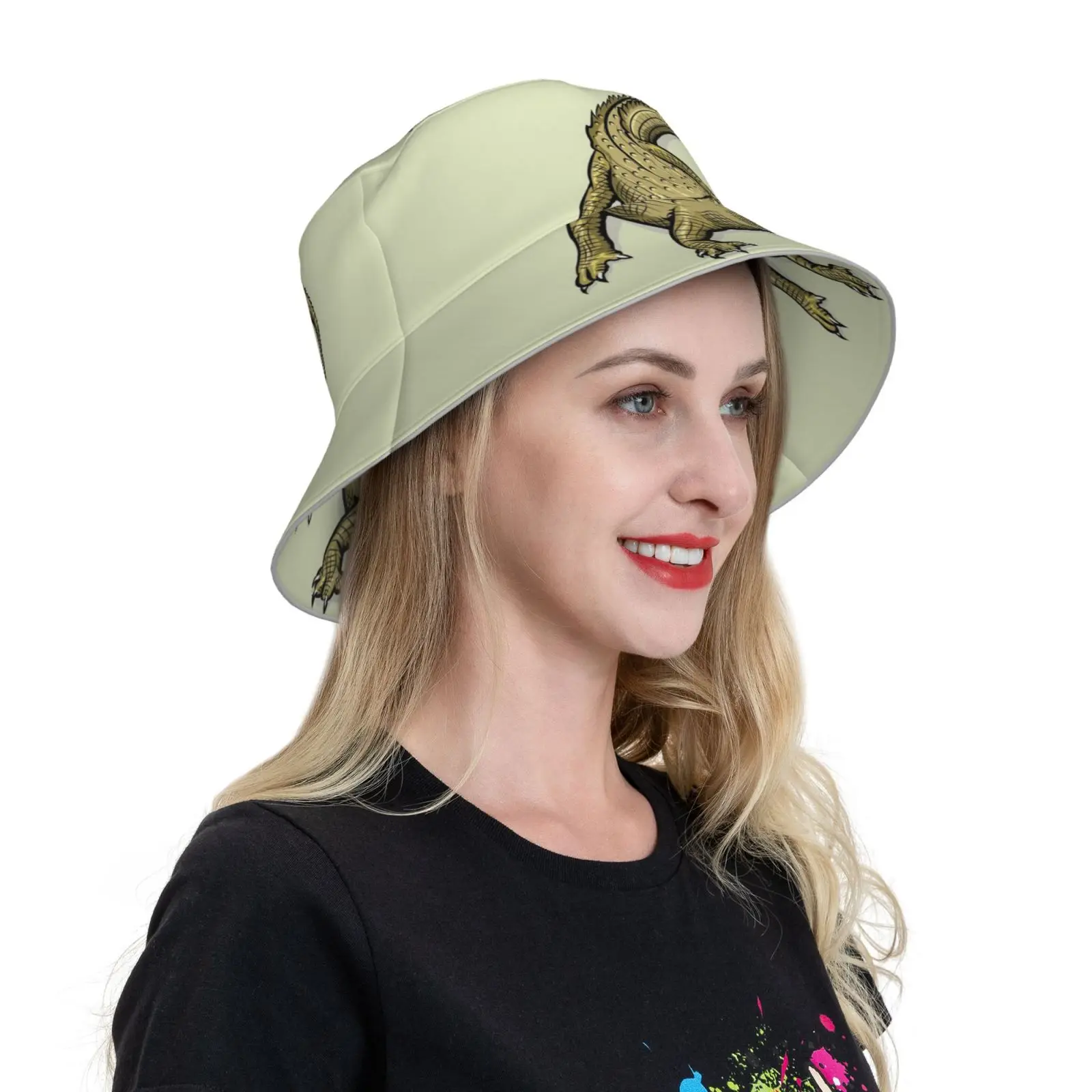 The King Of Bucket Hat Fashion Soft Personalized Pattern Gift Cap The Golden Eagle Eagle Dragon Animal Statue Bird Color Black