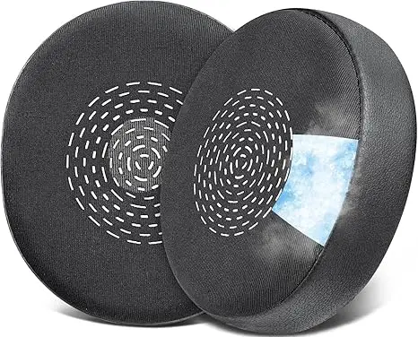 Coussinets d'oreille de remplacement en gel rafraîchissant pour casque sans fil Evolve2 75 PC avec soie glacée (ne convient pas à Evolve 75)