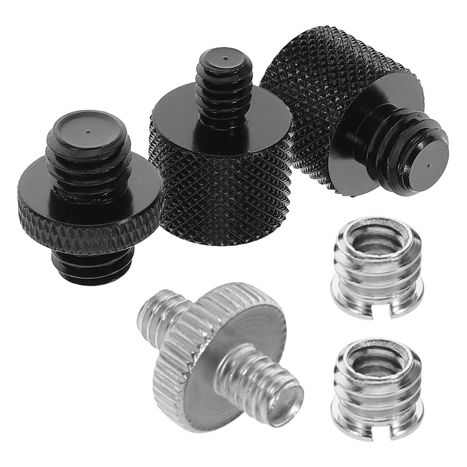 

6pcs Microphone Adapter Mic Stand Thread Converters for Mini Mics Desk Mount Tripod Recording Accessories Screw