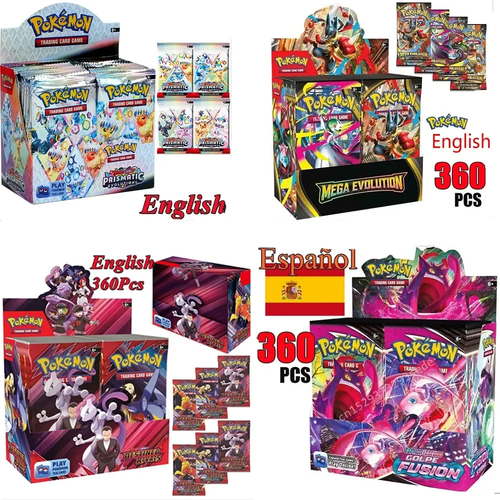 #360Pcs Destined Rivals Prismatic Evolutions Card Stellar Crown 151 Ultra Prism English Battle Transaction Gif