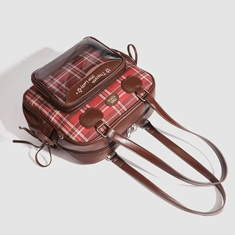 New Y2K Japanese Harajuku Ita Bag Large Capacity Shoulder Bag Cute Girl Transparent Bag DIY Badge Display Fashion Crossbody Bags