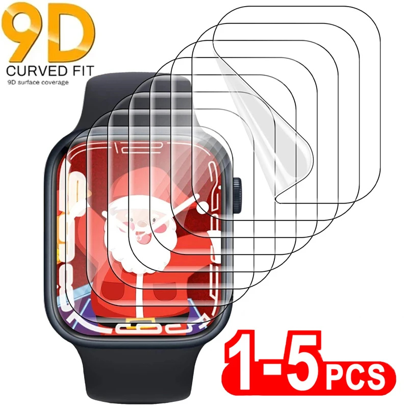 Hydrogel Film for Apple Watch 9 8 7 SE 6 5 4 3 45MM 41MM 40MM 44MM 42MM 38MM Screen Protector for Apple Watch Ultra 2 49MM Film