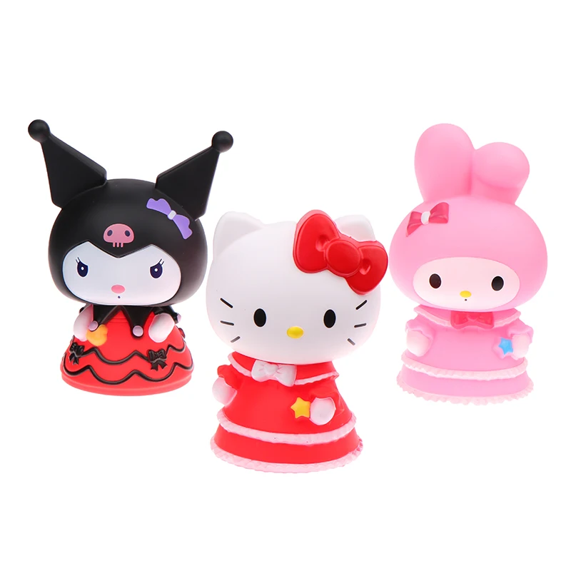 Sanrio Hello Kitty Piggy Bank Kawaii Kuromi My Melody Hankyodon Vinyl Decoration Coin Storage Box Decorations Kids Gift