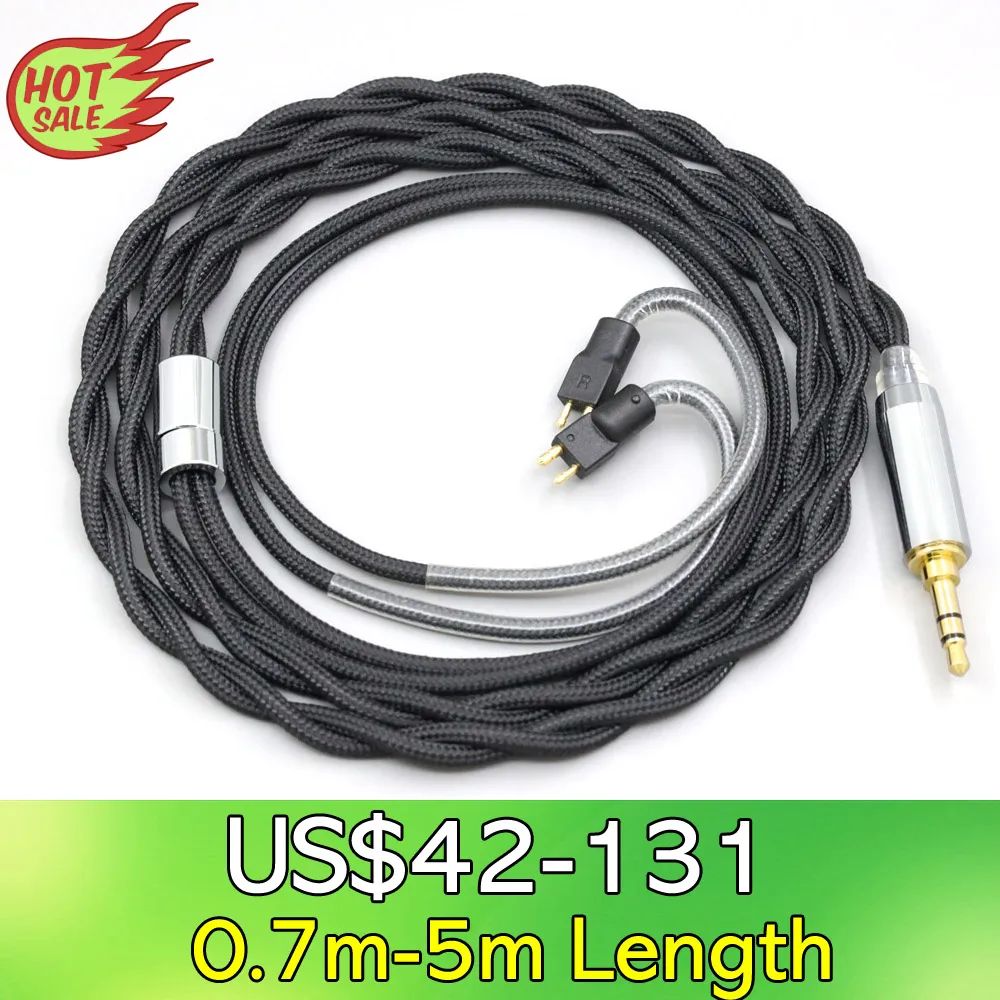 

LN008284 Nylon 99% Pure Silver Palladium Graphene Gold Shield Cable For Fitear To Go! 334 private c435 mh334 Jaben 111 MH33