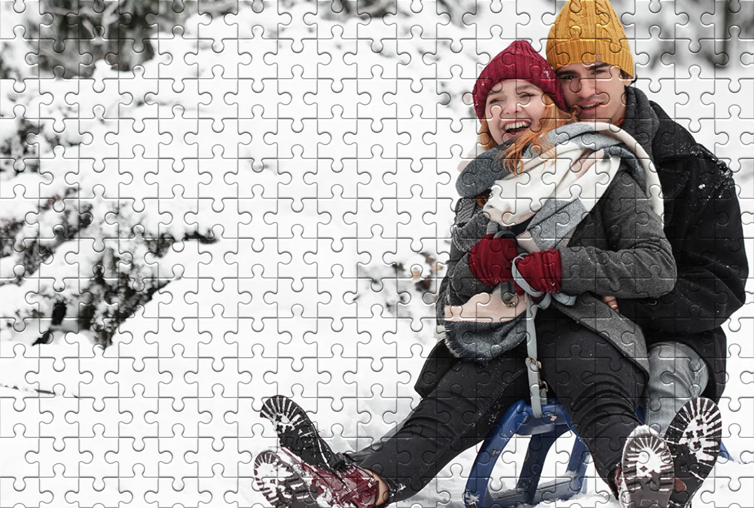 Custom Photo Sled rider Mosaic Personalised Decompression Puzzles Custom Puzzles in Photos For Children Toy Love Gift