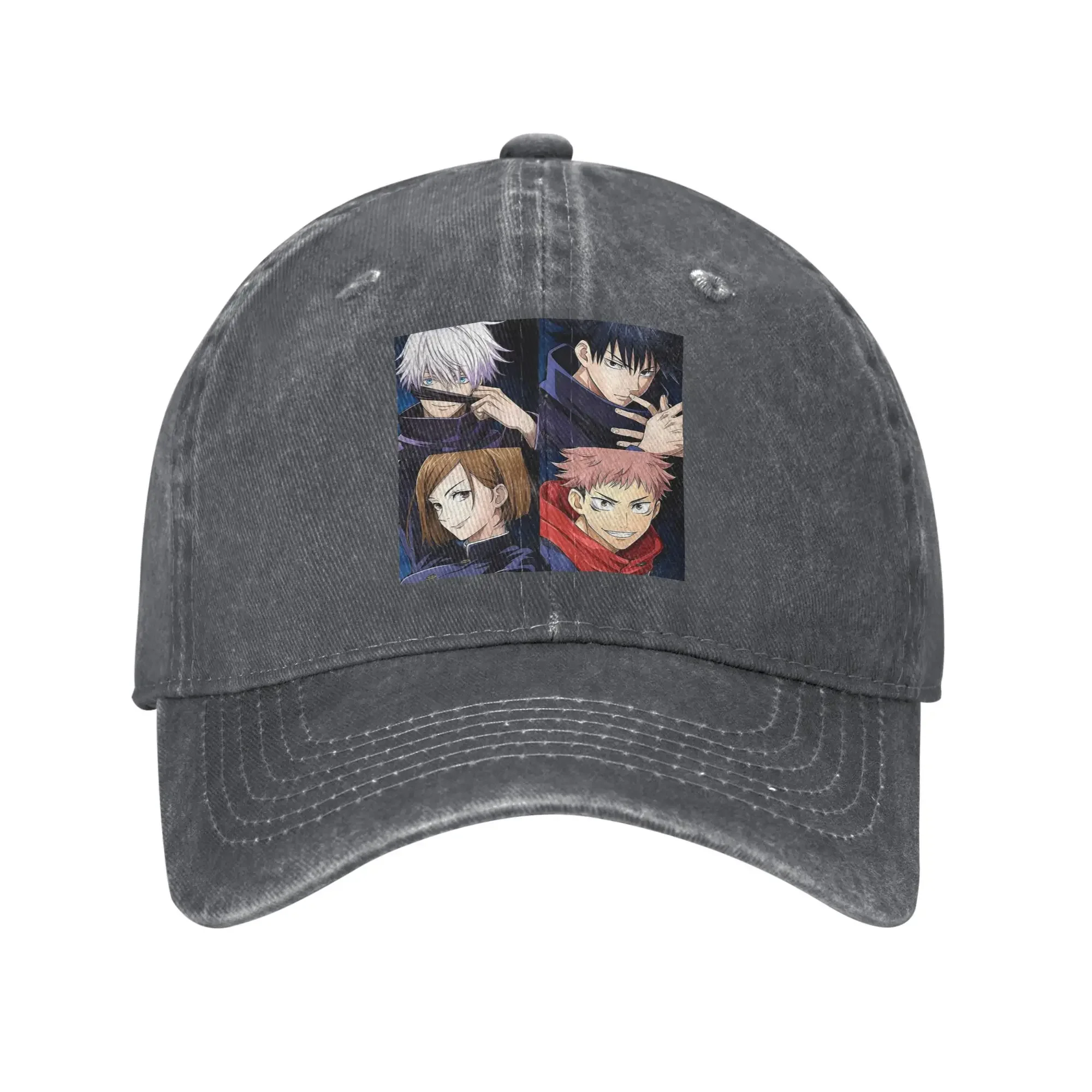 Gorra de Béisbol de Tela Vaquera con Diseño de Anime Jujutsu Kaisen Sukuna de Megumi Besto Friendo, Gorras de Béisbol Casuales de Verano Unisex