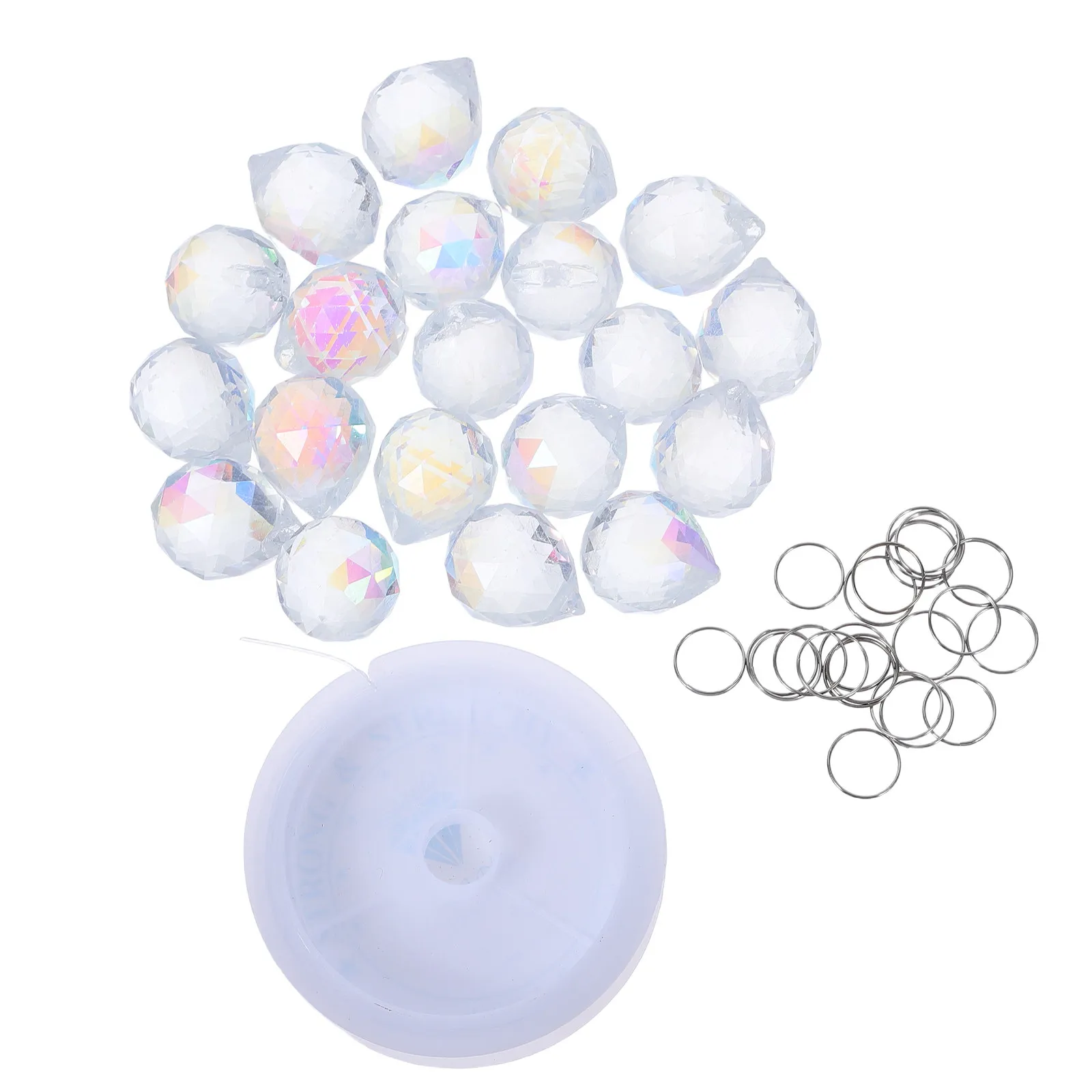 20Pcs Crystal Prism 20Mm Clear Hanging Glass Prisms for Window Decor Rainbow Sunlight Catcher Ornaments Home