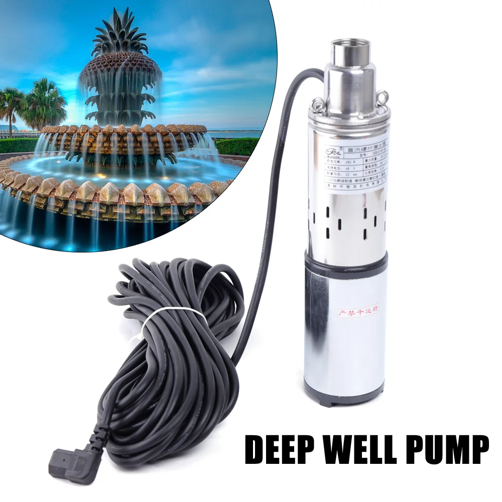 280W Water Pump DC Solar Deep Well Water Pump Farm Ranch Submersible Irrigation Pump 48V