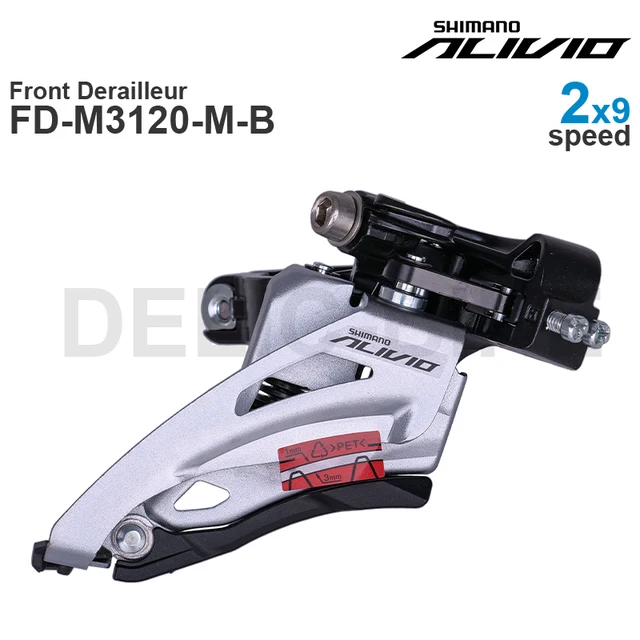 SHIMANO ALIVIO SIDE SWING przerzutka przednia FD-M3120-M-B (opaska zaciskowa) 2x9-speed oryginalne części