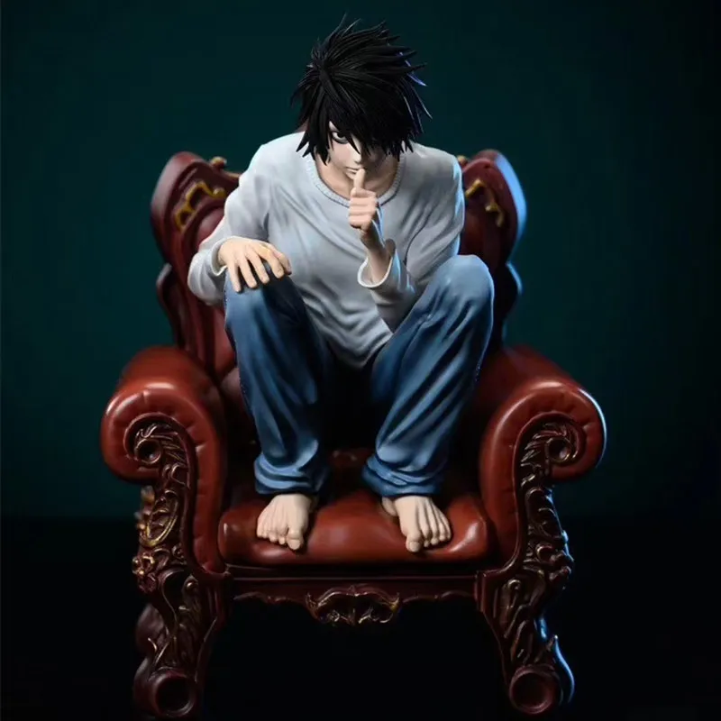 

Death Note L Lawliet Crouching Sitting Pvc Figure Anime Collectible Figurine Desk Decoration For Anime Fans Collection Gift