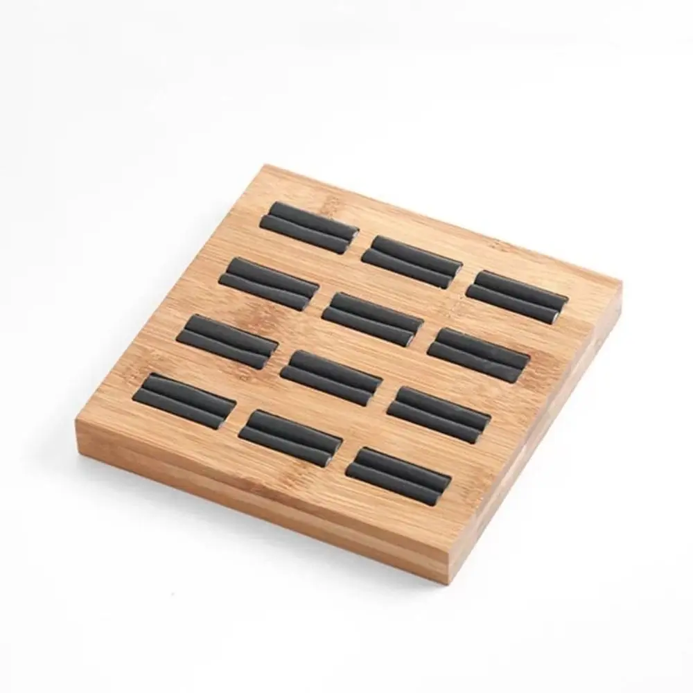 15 Grids Ring Storage Tray Exquisite Design Wooden Jewelry Display Rack Velvet Lining Support Stand Jewelry Earrings Organizer