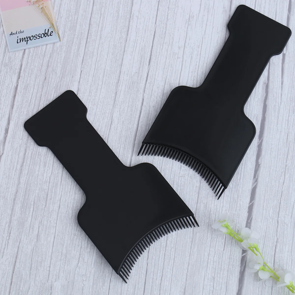 

2Pcs Hair Coloring Comb Long Board Strong Lightweight Easy Grip Prevent Hair Root Dye Damage Salon Home Hairdye Brush Tool