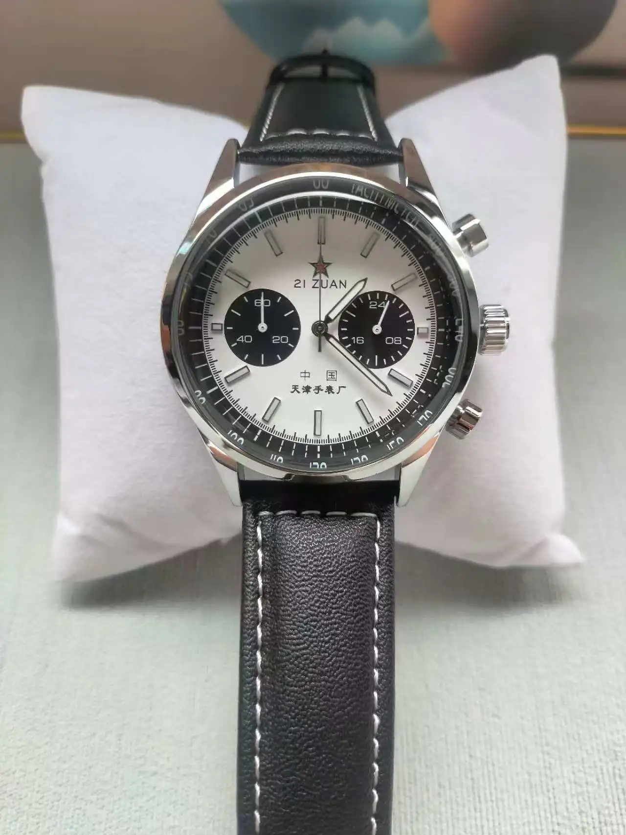 2026年人気商品-1963年製-中国航空士官用軍用クォーツ時計-レジャー-ビジネス-スポーツ-クロノグラフ-精密計時