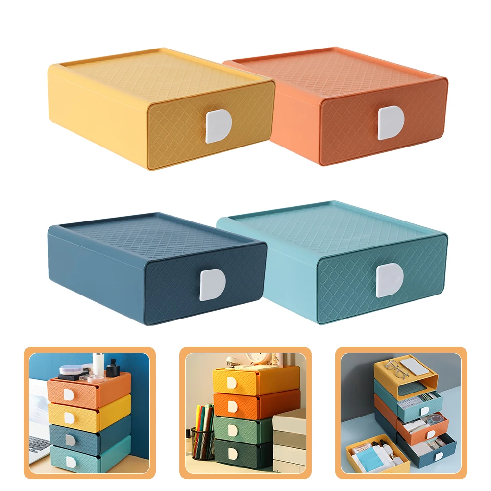 

1 Set Desk Organizermulti-Function Desktop Drawers Stackable Makeup Stationery Holder Bedroom Toilet Powder Room Gift Practical