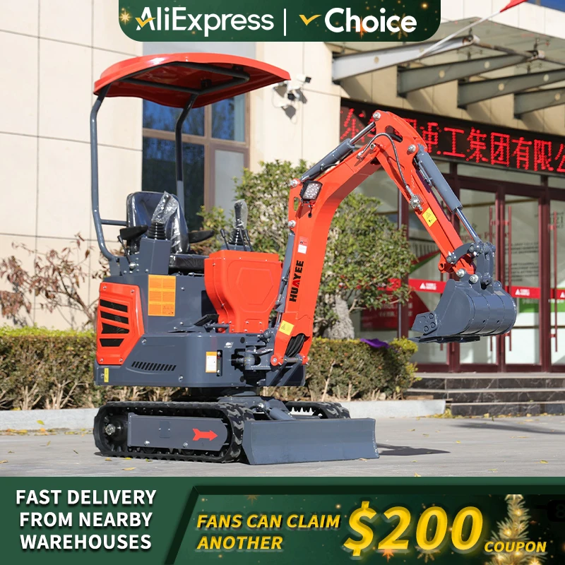 Small excavator agricultural multi-function excavator household indoor micro small excavator engineering orchard trenching excav