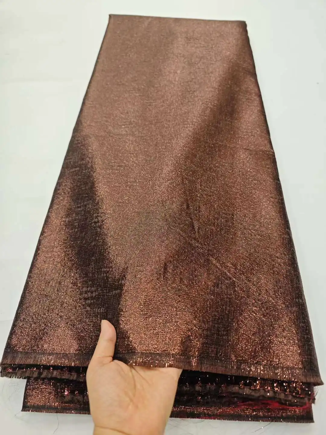 New Arrival African Brocade Lace Fabric Jacquard Organza Fabric High Quality Damask Jacquard for Wedding Evening Dresses 5yards