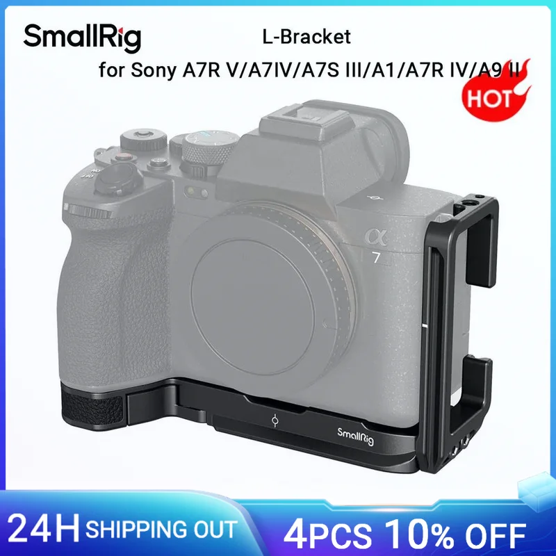 SmallRig L-Bracket for Sony Alpha 7R V / Alpha 7 IV / Alpha 7S III / A1 / Alpha 7R IV / A9 II with 1/4\