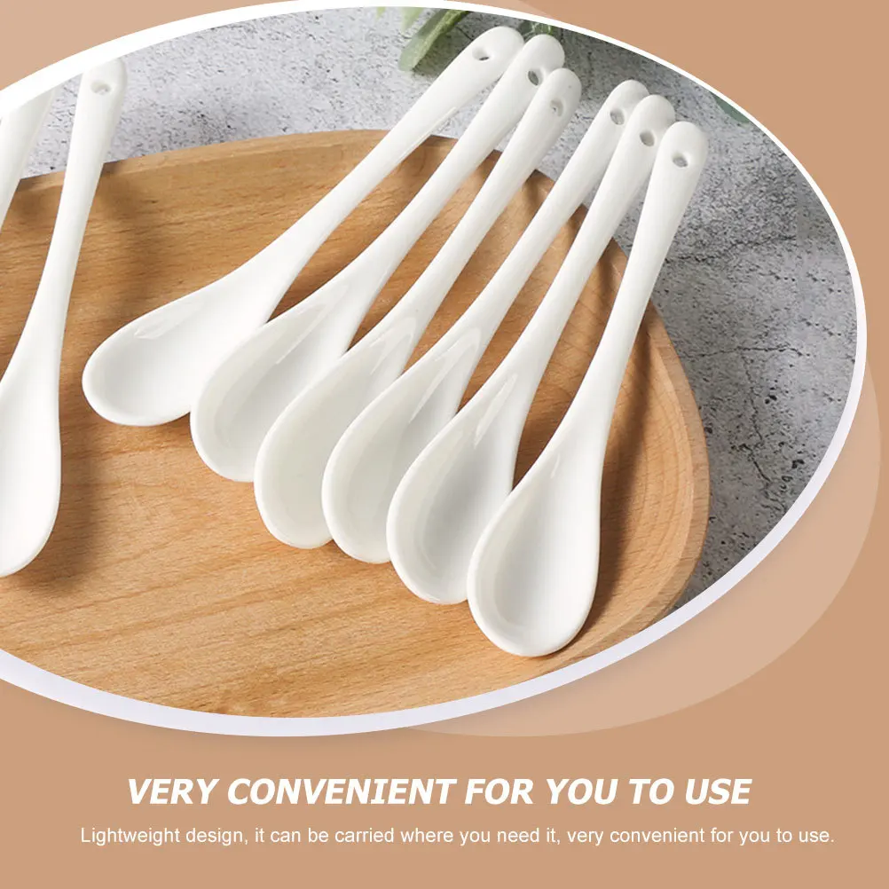 

6Pcs Premium Mixing Spoons Cold-Heat Resistant Reusable Stirrer for Beverage Soup Coffee Bar Supplies Swizzle Spoon