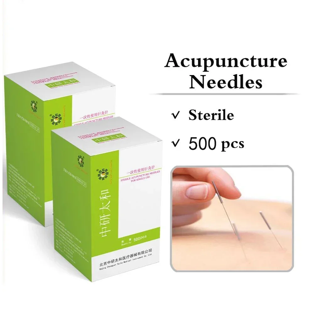 500 Disposable Acupuncture And Moxibustion Needles With Cannula Sterile Clean Sanitary Sharp Beauty Massage Various Sizes