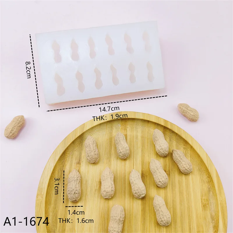 Afbeelding 4: Simulatie Moer Modellering Siliconen Mal Taart Bakvorm Diy Gips Epoxyhars Vuur Verf Wax Decoratie Gereedschap Bakaccessoires