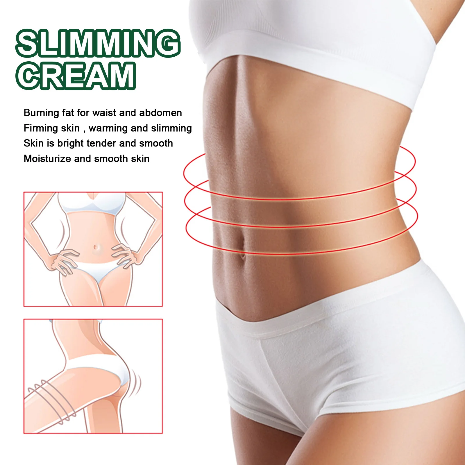 EELHOE crema de masaje de jengibre brazo vientre piel masaje hidratante crema para el cuidado del cuerpo 1 Uds