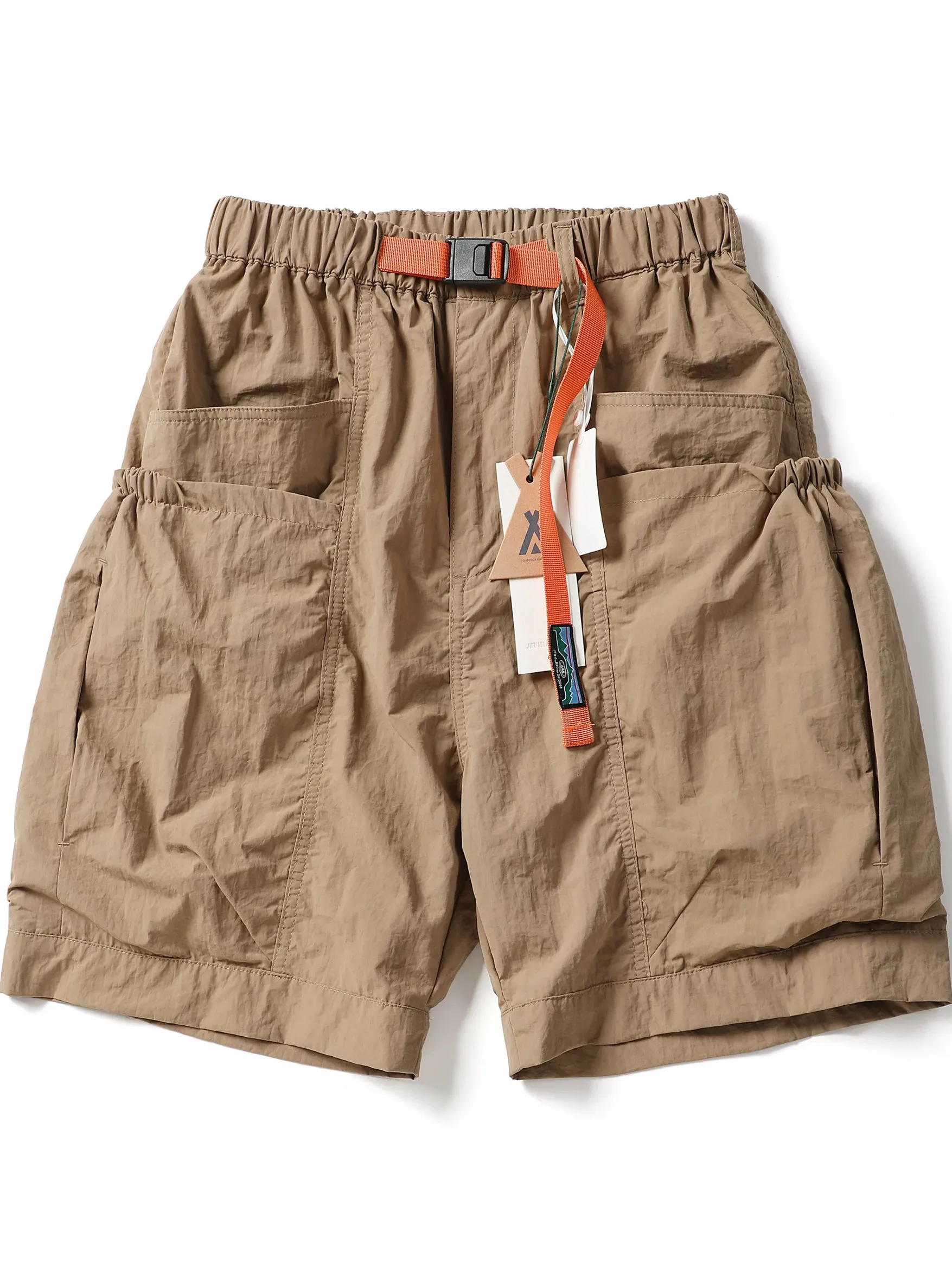 KAPITAL VINTAGE Japanese Retro Large Pocket Bag Short Multi Pocket Men's and Women's Loose Straight Tube Shorts