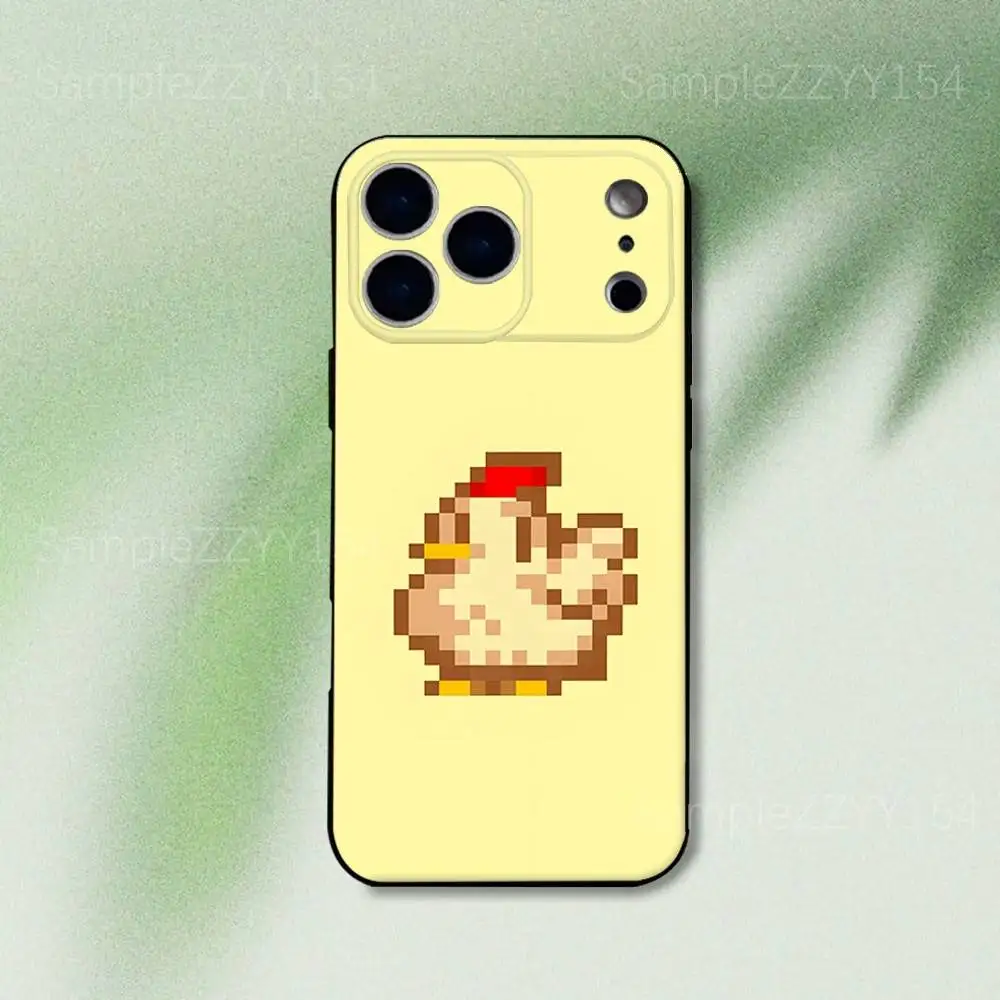 حافظة هاتف Game Stardew Valley لهاتف iPhone 17,16,15,14,13,12,Pro,Max,Plus,E,SE4,Air,Mini Black Soft Funda