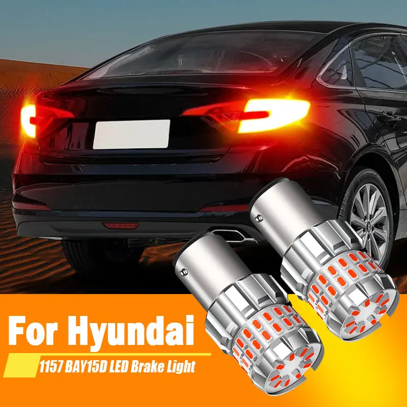 2pcs 60SMD LED Brake Light Lamp P21/5W 1157 BAY15D For Hyundai Accent Elantra Sonata Santa Fe Tucson ix35 i20 i30 Ioniq Kona