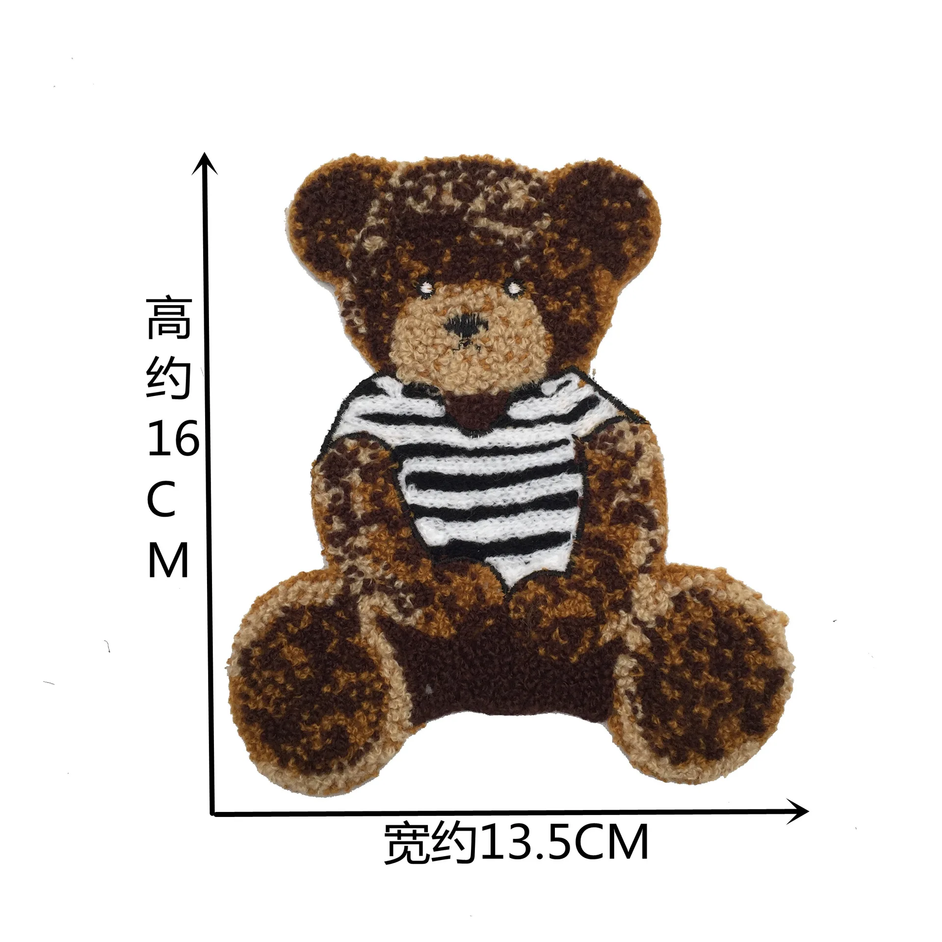 1 PCS Bear embroidery cloth sticker patch patch DIY retro cloth sticker clothing accessories children\'s clothing decorative acce