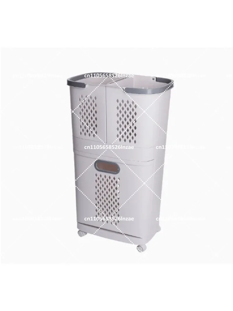 Large Capacity Multi Layer Dirty Clothes Basket for Household, Floor Standing Laundry Hamper No Punching Holes