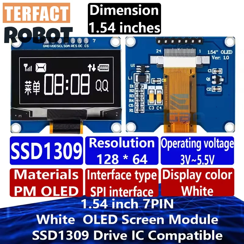 modulo-de-tela-oled-branco-e-azul-de-154-polegadas-7pin-para-robo-terfact-com-ic-de-driver-ssd1309-ch1116g-interface-spi-128-64