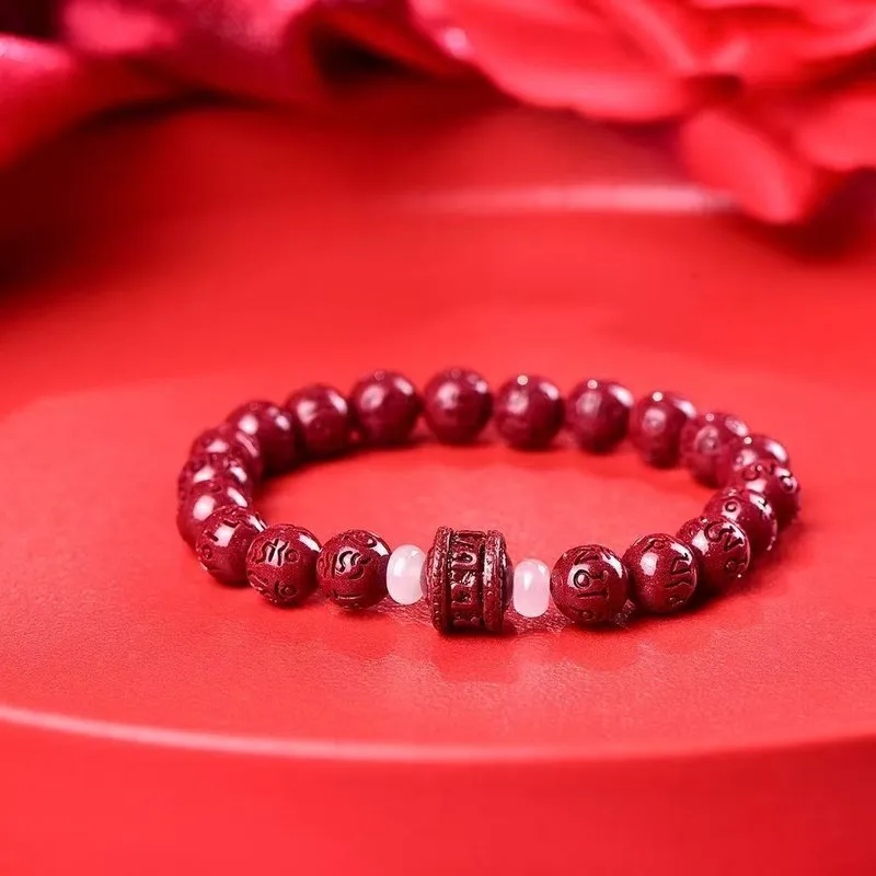 Purple Gold Sand Six-Syllable Mantra , Men'S Round Buddhist Bead Bracelet, Women'S Jewelry, Content
