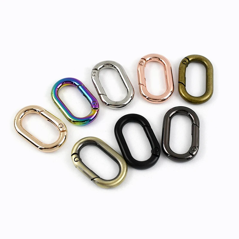

5/10Pcs 13-40mm Metal Spring Buckle Bag Strap Openable Snap Hook Dog Collar O Ring Clip Clasp Carabiner Keychain DIY Accessories