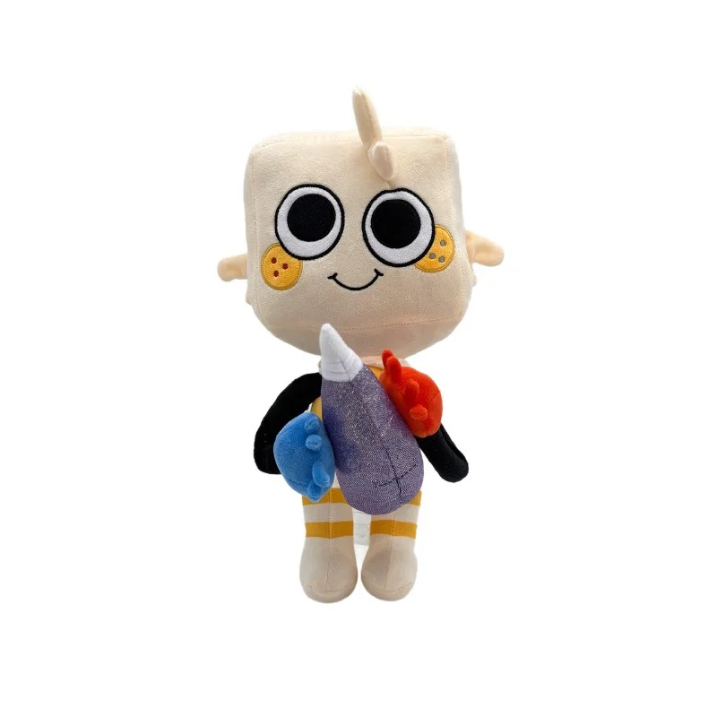 Pelúcia Fofa de Personagem de Jogo de Terror, Gata Girassol com Osso Macio, 30-35CM, Enfeite de Pelúcia Macia para Presente de Aniversário e Natal