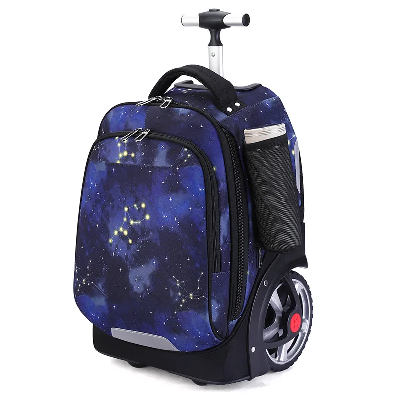 

New Backpack Trolley Case Student Trolley School Bag Waterproof Large Capacity Suitcase Large Wheel Trolley Bag Travel Bag