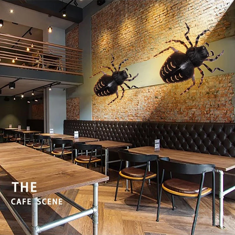 Novedad, luz de insectos para habitación de niños, Bar, iluminación de pared de hormiga para niños, interior, restaurante creativo, pasillo, lámpara de pared de araña G9