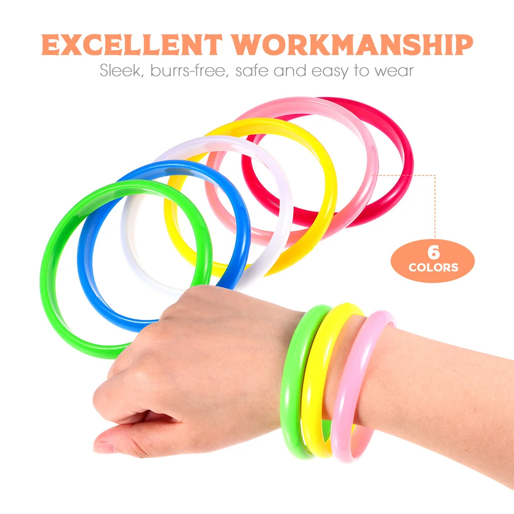 مجموعة أساور بلاستيكية بلون الحلوى مكونة من 36 قطعة للنساء والأطفال، أزياء عصرية للحفلات، أساور معصم للسيدات #6