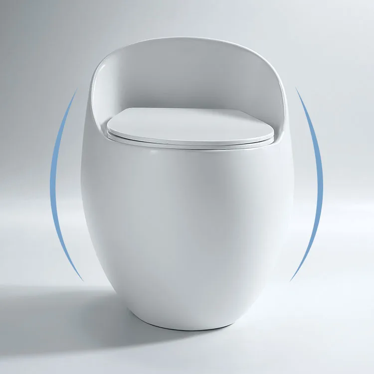 Egg shaped WC toilets modern design s trap sanitary ware water closet Siphon Jet Flushing one piece ceramic toilet bowl