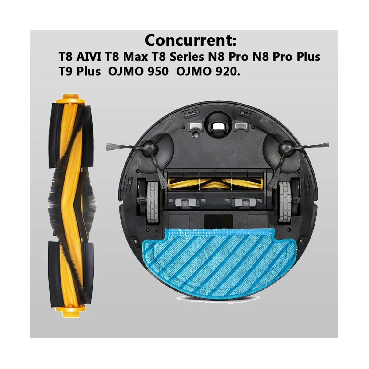 ملحقات بديلة لـ Deebot N8 و T8 1 ، فرشاة رئيسية ، 4 فلاتر ، 6 فرش جانبية ، 950 ، 920