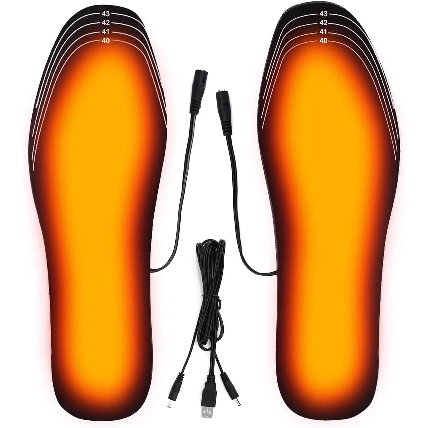 Rechargeable USB Heated Insoles, Trimable Foot Warmers for Shoes, Adjustable Fit for Men and Women, Daily Winter Comfort