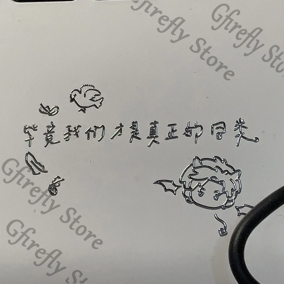 

Love and Deepspace Sticker 3D Stereoscopic Anime Sylus Decorate Decals Hollow Out Ambitus Cellphone Slab Paster Picture Gift