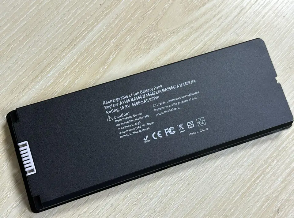 Black A1185 Laptop Battery for Apple MacBook 13