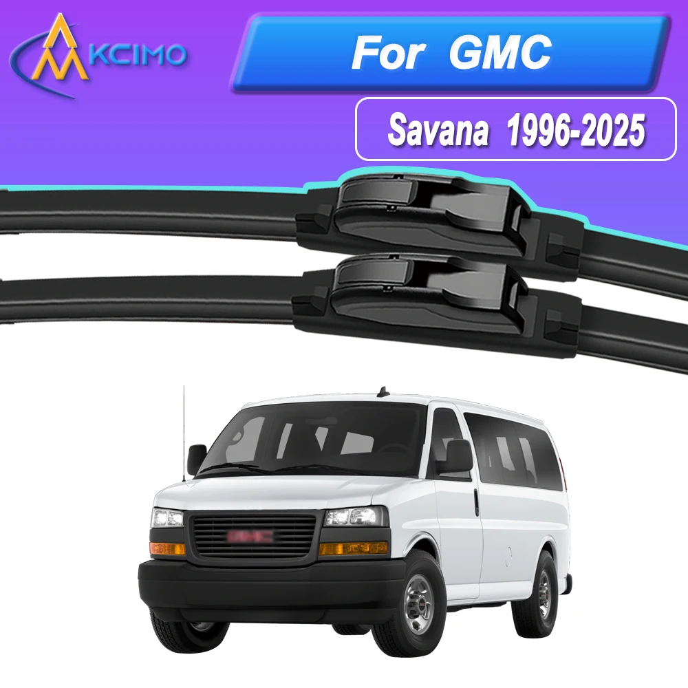 

Silicone Car Wiper Blades for GMC Savana 1996-2025 - All Weather Silent Wiper Blades, Quick Release Clip